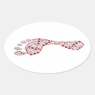 Sticker Ovale Empreinte carbone