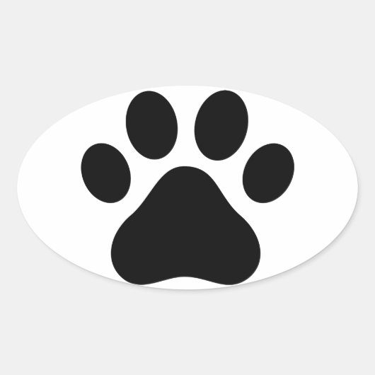 Sticker Ovale Empreinte de patte (Devant)