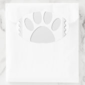Sticker Ovale Empreinte de patte de chien coupé (Sac)