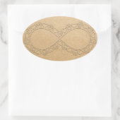 Sticker Ovale Empreinte de patte de chien d'amour infini (Sac)