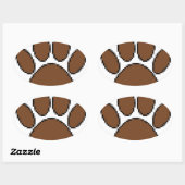 Sticker Ovale Empreinte de patte Pixel Dog (Feuille)