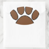 Sticker Ovale Empreinte de patte Pixel Dog (Sac)