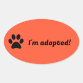 Sticker Ovale Empreinte de patte pour animaux de compagnie modif (Devant)