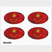 Sticker Ovale empreinte digitale chinoise (Feuille)