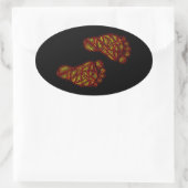 Sticker Ovale Empreintes bébé (Sac)