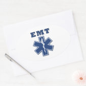 Sticker Ovale EMT Star of Life (Enveloppe)