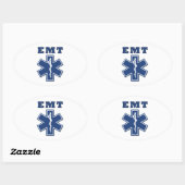 Sticker Ovale EMT Star of Life (Feuille)