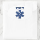 Sticker Ovale EMT Star of Life (Sac)