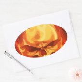 Sticker Ovale En feu (Enveloppe)