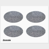 Sticker ovale en marbre noir (Feuille)