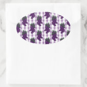 Sticker Ovale En vichy raisins (Sac)