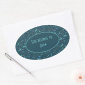Sticker Ovale Enfants Tirant Star Comet Starry Sky Starlight (Enveloppe)