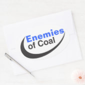 Sticker Ovale Ennemis du charbon (Enveloppe)