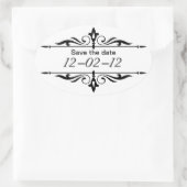 Sticker Ovale Enregistrer l'étiquette de date (Sac)