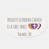 Sticker Ovale Ensemble d'autocollants Trinity Safe Space (Devant)