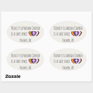 Sticker Ovale Ensemble d'autocollants Trinity Safe Space