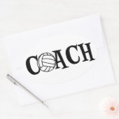 Sticker Ovale Entraîneur de volley-ball (Enveloppe)