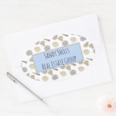 Sticker Ovale Entreprise Watercolor Sea Shells (Enveloppe)