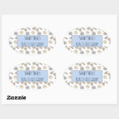 Sticker Ovale Entreprise Watercolor Sea Shells (Feuille)