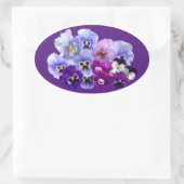 Sticker Ovale Enveloppe de l'autocollant de panneaux violets (Sac)
