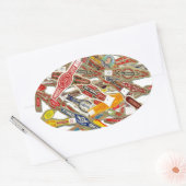 Sticker Ovale Enveloppeurs à anneaux de cigar (Enveloppe)