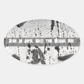 Sticker Ovale Épargner Un Arbre En Aspen (Devant)