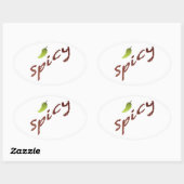 Sticker Ovale Épicé (Feuille)