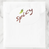 Sticker Ovale Épicé (Sac)