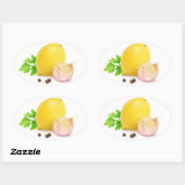 Sticker Ovale Épices (Feuille)