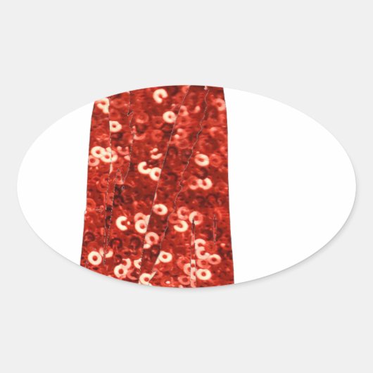 Sticker Ovale épingle vintage rouge (Devant)