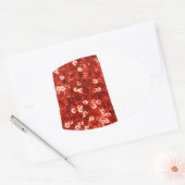 Sticker Ovale épingle vintage rouge (Enveloppe)