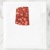 Sticker Ovale épingle vintage rouge (Sac)