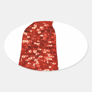 Sticker Ovale épingle vintage rouge