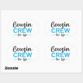 STICKER OVALE ÉQUIPAGE DE COUSIN À VIE (Feuille)