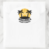 Sticker Ovale Équipe de la fête de Majorque (Sac)