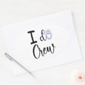 Sticker Ovale Équipe de mariage de mariage de mariée (Enveloppe)