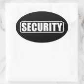 Sticker Ovale Équipe de sécurité d'événement (Sac)