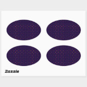 Sticker Ovale Équipe sportive violette et orange School Spirit (Feuille)