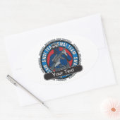 Sticker Ovale Équipe SWAT personnalisée (Enveloppe)