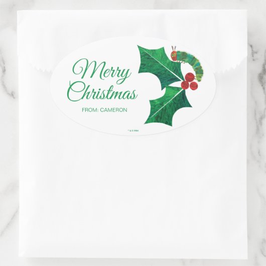 Sticker Ovale Eric Carle Christmas Caterpillar (Sac)