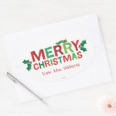 Sticker Ovale Eric Carle | Joyeux Noël (Enveloppe)