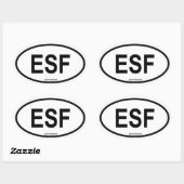 Sticker Ovale Esfhahan "ESF" (Feuille)