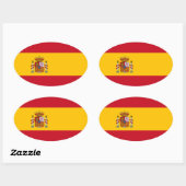 Sticker Ovale Espagne (Feuille)