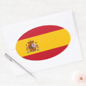 Sticker Ovale Espagne - Drapeau espagnol (Enveloppe)