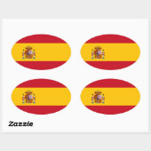 Sticker Ovale Espagne - Drapeau espagnol (Feuille)