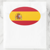 Sticker Ovale Espagne - Drapeau espagnol (Sac)