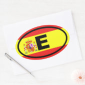 Sticker Ovale Espagne E Europe (Enveloppe)