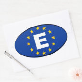 Sticker Ovale Espagne - Union européenne (Enveloppe)
