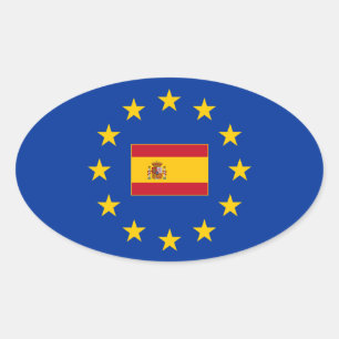 Sticker ovale Espagne Union européenne