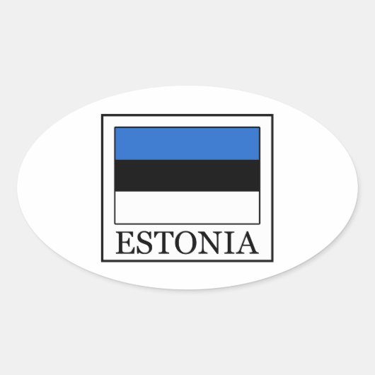 Sticker Ovale Estonie (Devant)